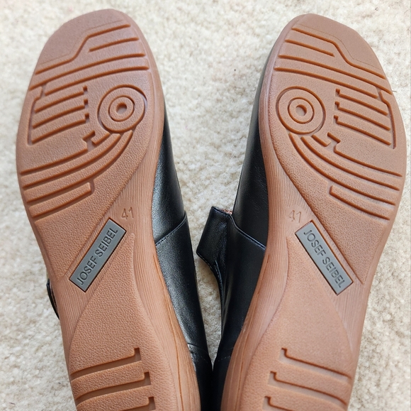 Josef Seibel Fenja 18 black leather mary jane flat comfort shoe 10-10.5 new! - Picture 6 of 9